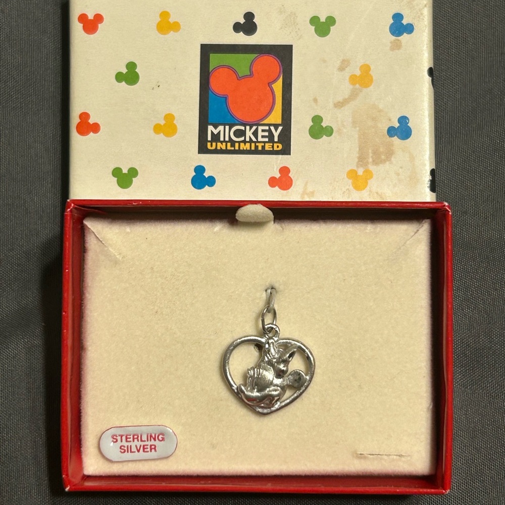 Vintage‎ Disney Minnie Mouse Sterling Silver Charm Mickey Unlimited